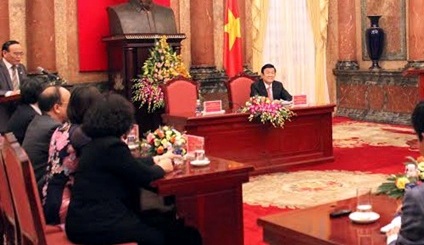 Chủ tịch nước gặp mặt đoàn đại biểu luật gia tiêu biểu toàn quốc